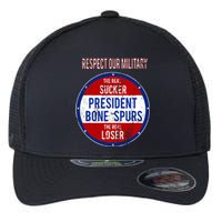 Anti Trump Sucker Loser We Respect Our Military Flexfit Unipanel Trucker Cap