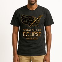 America Total Solar Eclipse April 8 2024 Usa Map Totality Tall T-Shirt
