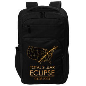 America Total Solar Eclipse April 8 2024 Usa Map Totality Impact Tech Backpack