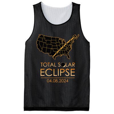 America Total Solar Eclipse April 8 2024 Usa Map Totality Mesh Reversible Basketball Jersey Tank
