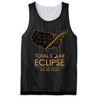 America Total Solar Eclipse April 8 2024 Usa Map Totality Mesh Reversible Basketball Jersey Tank