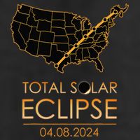 America Total Solar Eclipse April 8 2024 Usa Map Totality Golf Towel