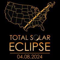 America Total Solar Eclipse April 8 2024 Usa Map Totality Toddler T-Shirt