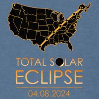 America Total Solar Eclipse April 8 2024 Usa Map Totality Garment-Dyed Sweatshirt