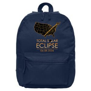 America Total Solar Eclipse April 8 2024 Usa Map Totality 16 in Basic Backpack