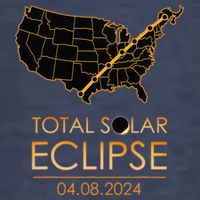 America Total Solar Eclipse April 8 2024 Usa Map Totality T-Shirt
