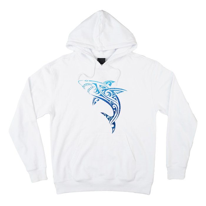 Artistic Tribal Shark Hawaiian Polynesian Tattoo Vacation Hoodie