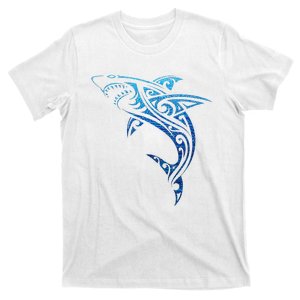 Artistic Tribal Shark Hawaiian Polynesian Tattoo Vacation T-Shirt