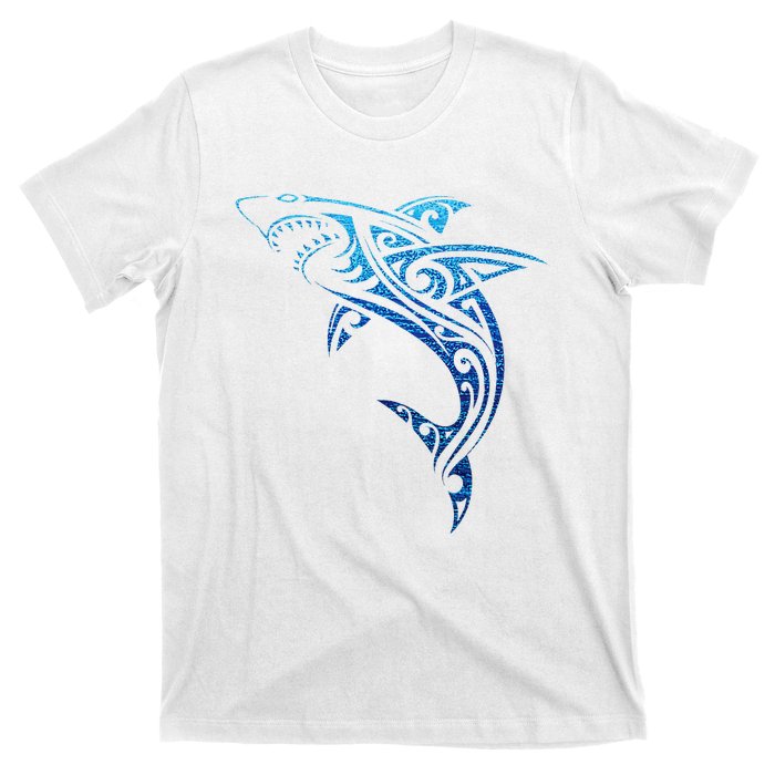 Artistic Tribal Shark Hawaiian Polynesian Tattoo Vacation T-Shirt