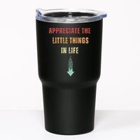 Appreciate The Small Things In Life Funny Arrow Sarcasm Pun Tumbler