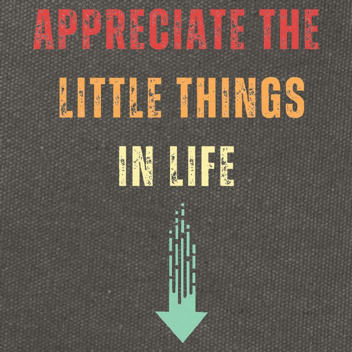 Appreciate The Small Things In Life Funny Arrow Sarcasm Pun Cotton Canvas Backpack