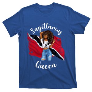 Afro Trinidadian Sagittarius Queen Zodiac Astrology Birthday Gift T-Shirt