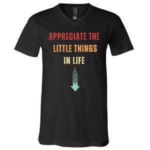 Appreciate The Small Things In Life Funny V-Neck T-Shirt