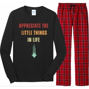 Appreciate The Small Things In Life Funny Long Sleeve Pajama Set