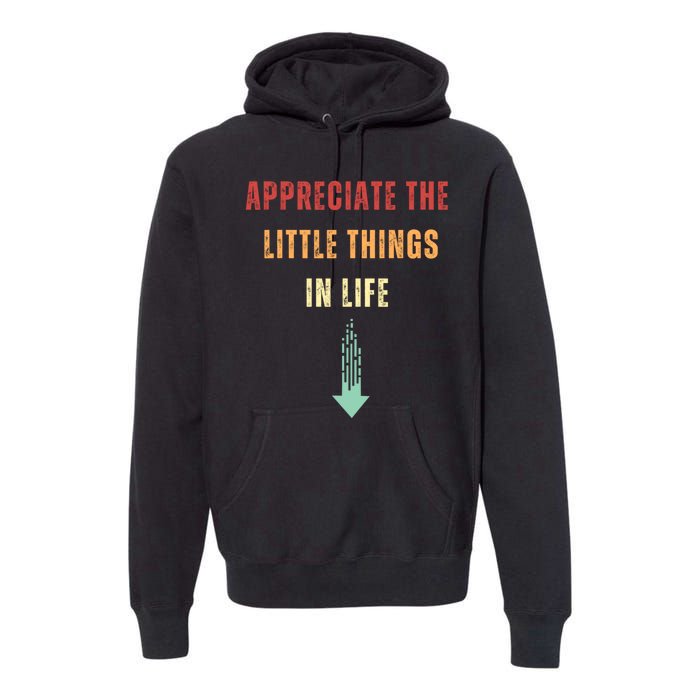 Appreciate The Small Things In Life Funny Premium Hoodie