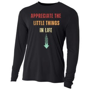 Appreciate The Small Things In Life Funny Cooling Performance Long Sleeve Crew