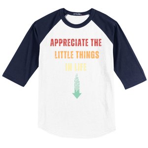 Appreciate The Small Things In Life Funny Baseball Sleeve Shirt