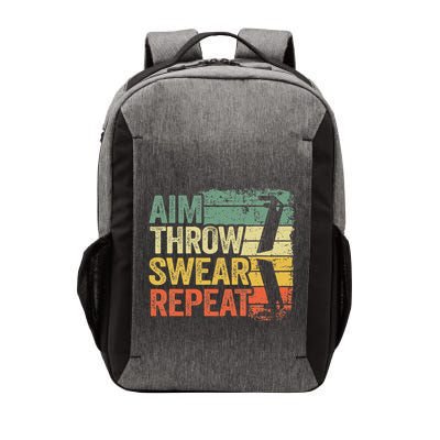 Aim Throw Swear Repeat Vintage Bean Bag Toss Funny Cornhole Vector Backpack