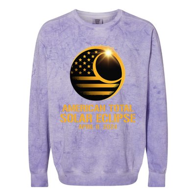 American Total Solar Eclipse April 8 2024 Totality Astronomy Colorblast Crewneck Sweatshirt