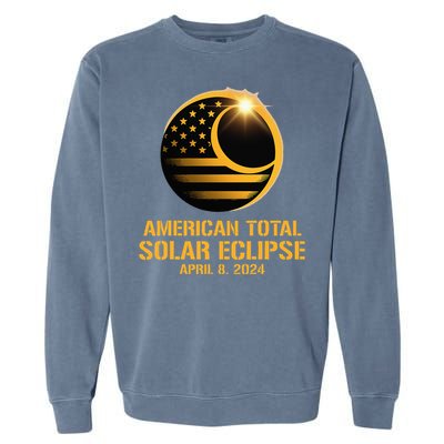 American Total Solar Eclipse April 8 2024 Totality Astronomy Garment-Dyed Sweatshirt