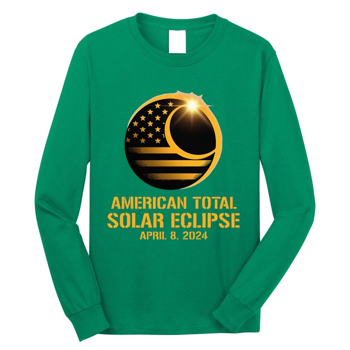 American Total Solar Eclipse April 8 2024 Totality Astronomy Long Sleeve Shirt