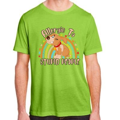 Allergic To Stupid People Funny Sayings Graphic Cute Gift Adult ChromaSoft Performance T-Shirt