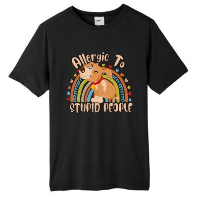 Allergic To Stupid People Funny Sayings Graphic Cute Gift Tall Fusion ChromaSoft Performance T-Shirt