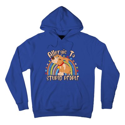 Allergic To Stupid People Funny Sayings Graphic Cute Gift Hoodie