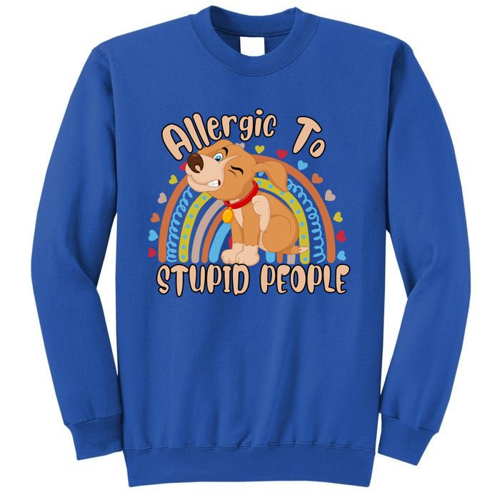 Allergic To Stupid People Funny Sayings Graphic Cute Gift Sweatshirt