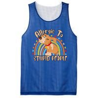 Allergic To Stupid People Funny Sayings Graphic Cute Gift Mesh Reversible Basketball Jersey Tank