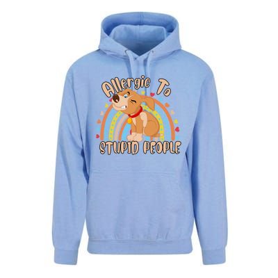 Allergic To Stupid People Funny Sayings Graphic Cute Gift Unisex Surf Hoodie