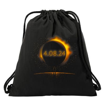 America Totality Spring 4.08.24 Total Solar Eclipse 2024 Drawstring Bag