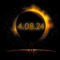 America Totality Spring 4.08.24 Total Solar Eclipse 2024 Kids T-Shirt