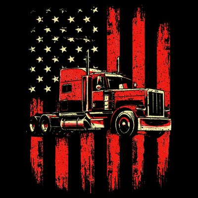 American Trucker Semi Truck Driver Trucking Big Rig T-Shirt