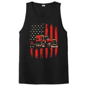 American Trucker Semi Truck Driver Trucking Big Rig PosiCharge Competitor Tank