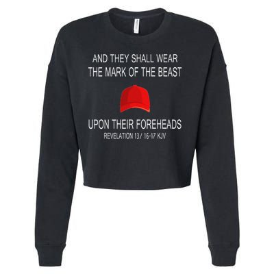 And They Shall Wear The Mark Of The Beast Revelation Cropped Pullover Crew