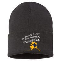 Alaska Texas Shirts Funny Alaska Vs Texas Sustainable Knit Beanie