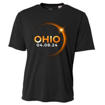 America Total Solar Eclipse Spring April 8 2024 Ohio Cooling Performance Crew T-Shirt