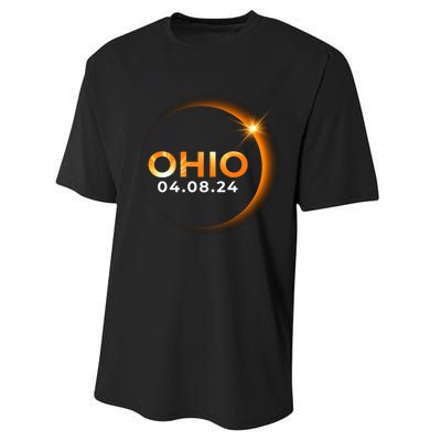 America Total Solar Eclipse Spring April 8 2024 Ohio Performance Sprint T-Shirt