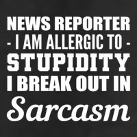 Allergic To Stupidity Sarcastic Person Gift 7 Panel Mesh Trucker Snapback Hat