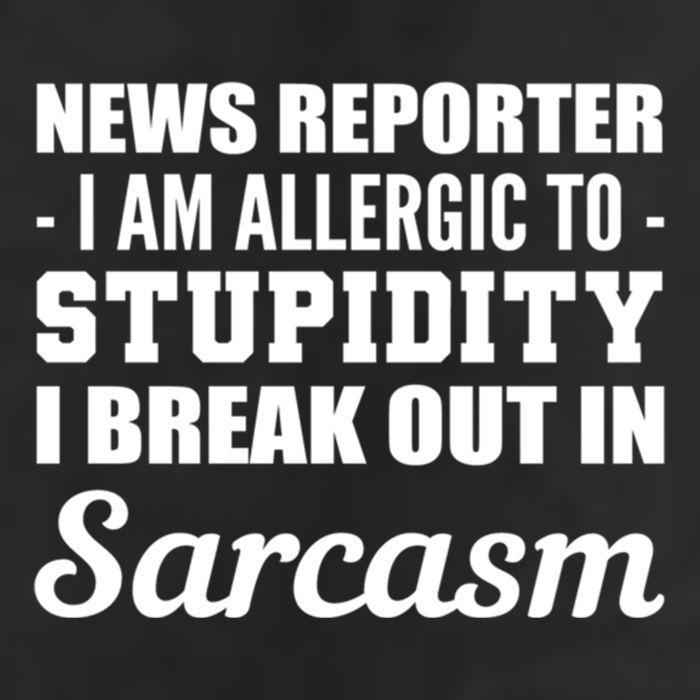 Allergic To Stupidity Sarcastic Person Gift 7 Panel Mesh Trucker Snapback Hat