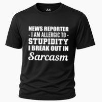 Allergic To Stupidity Sarcastic Person Gift Cooling Performance Crew T-Shirt