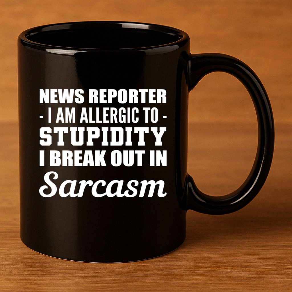 Allergic To Stupidity Sarcastic Person Gift 11oz C Handle Ceramic Mug