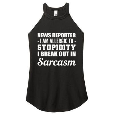 Allergic To Stupidity Sarcastic Person Gift Women's Perfect Tri Rocker Tank