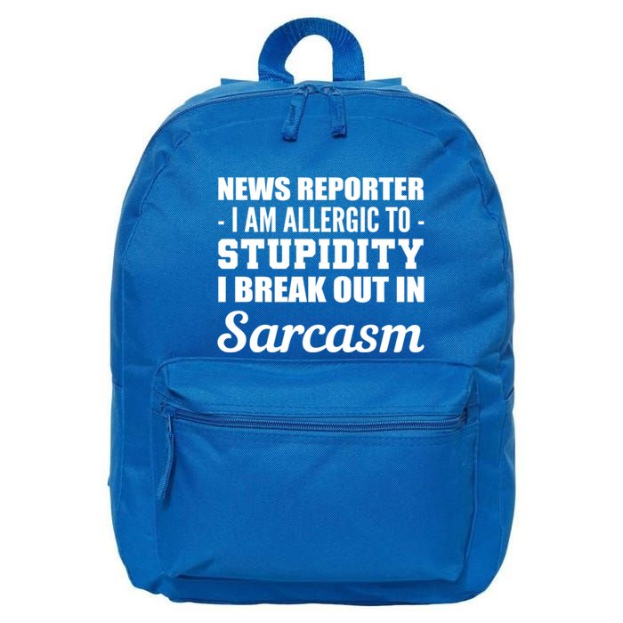 Allergic To Stupidity Sarcastic Person Gift 16 in Basic Backpack