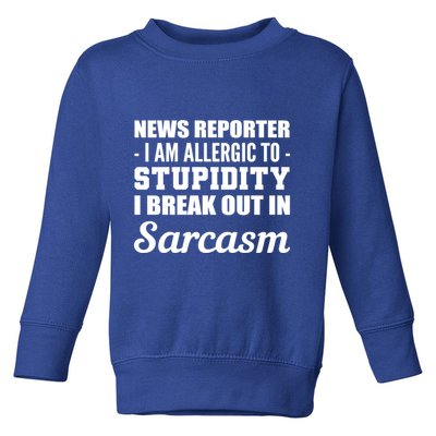 Allergic To Stupidity Sarcastic Person Gift Toddler Sweatshirt