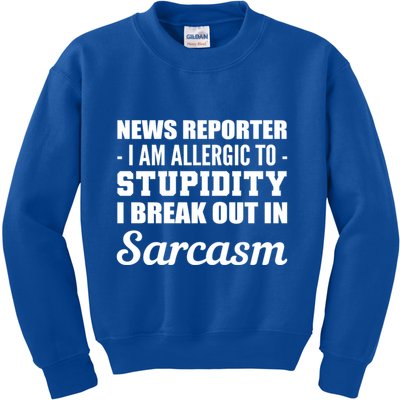 Allergic To Stupidity Sarcastic Person Gift Kids Sweatshirt