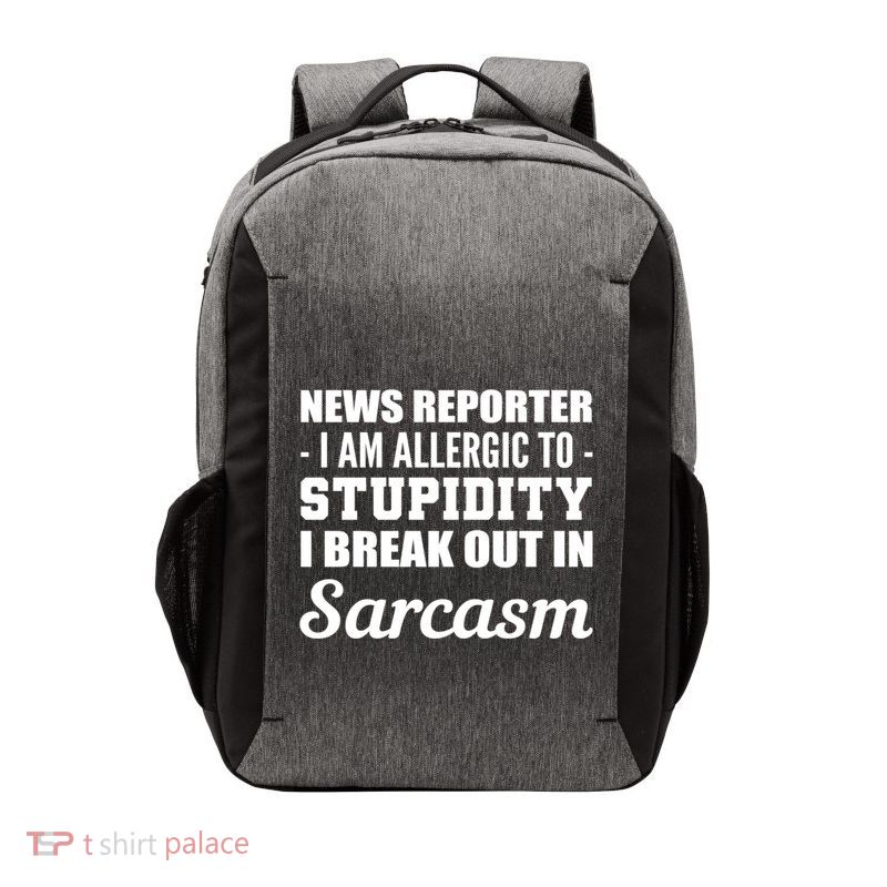 Allergic To Stupidity Sarcastic Person Gift Vector Backpack