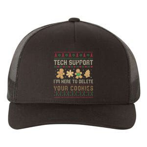 Ateesdas Tech Support I'm Here to Delete Your Cookies xmas Ugly Yupoong Adult 5-Panel Trucker Hat