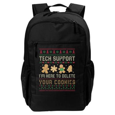 Ateesdas Tech Support I'm Here to Delete Your Cookies xmas Ugly Daily Commute Backpack